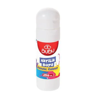 Bubu 250 Ml Akrilik Boya Beyaz Akr011