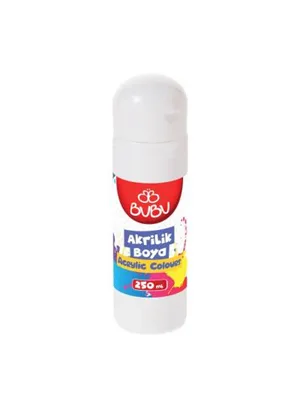 Bubu 250 Ml Akrilik Boya Beyaz Akr011