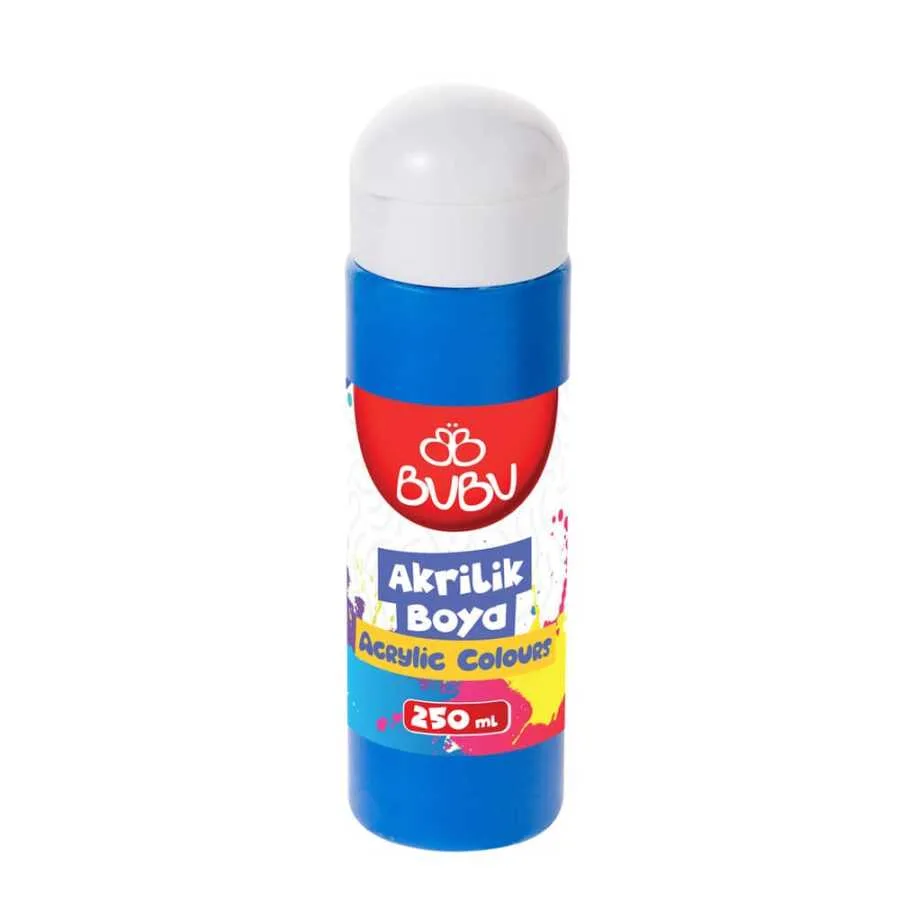 Bubu 250 Ml Akrilik Boya Mavi Akr004
