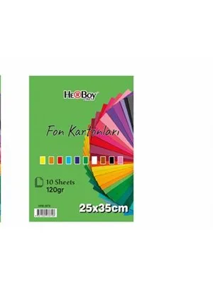 Herboy A4 120 Gr Fon Kartonu 10"lu Karışık Renk Hrb-3159