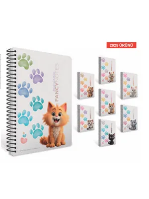 Gıpta Fancy 17x24 Cm Sert Kapak Spiralli Defter Kareli 80 Yp 7628