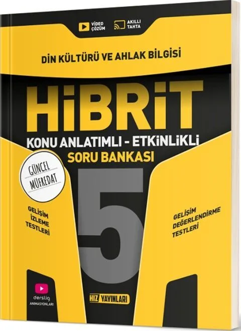 Hız Yay.-5.sınıf Din K. ve Ahlak Bil. Hibrit Konu Anlatımlı Etkinlikli Soru Bankası 2526