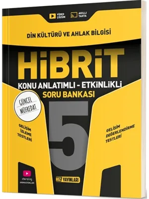 Hız Yay.-5.sınıf Din K. ve Ahlak Bil. Hibrit Konu Anlatımlı Etkinlikli Soru Bankası 2526