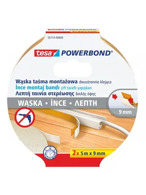 Tesa 9mmx5mt Çift Taraflı Slim Köpük Bant 2"li 55714-0000