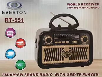 Everton Rt-551 Bluetooth Fm Usb Aux Şarjlı Nostaljik Radyo