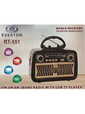 Everton Rt-551 Bluetooth Fm Usb Aux Şarjlı Nostaljik Radyo
