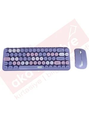 Muggle Mu-1763m Mor Kablosuz Klavye Mouse Set