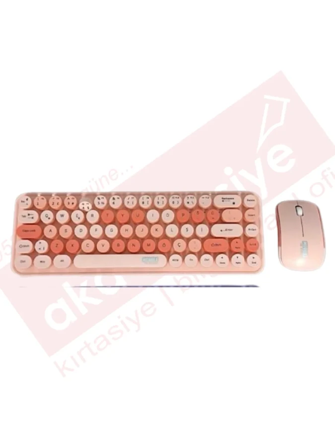 Muggle Mu-1763p Pembe Kablosuz Klavye Mouse Set