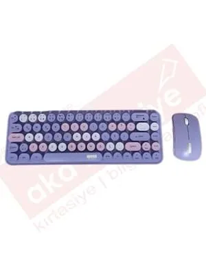 Muggle Mu-1763p Pembe Kablosuz Klavye Mouse Set