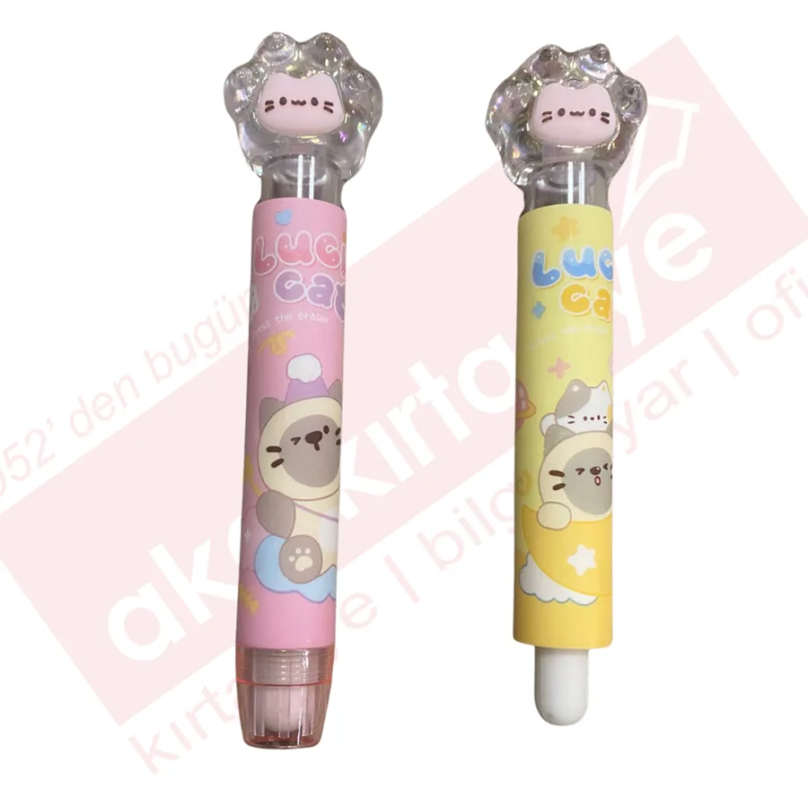 Mikro Lucky Cat Basma Mekanizmalı Silgi Er-5940