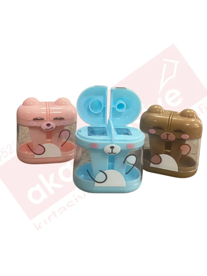 Mikro Çift Delikli Bear Babe Figürlü Kalemtraş Mk-8556