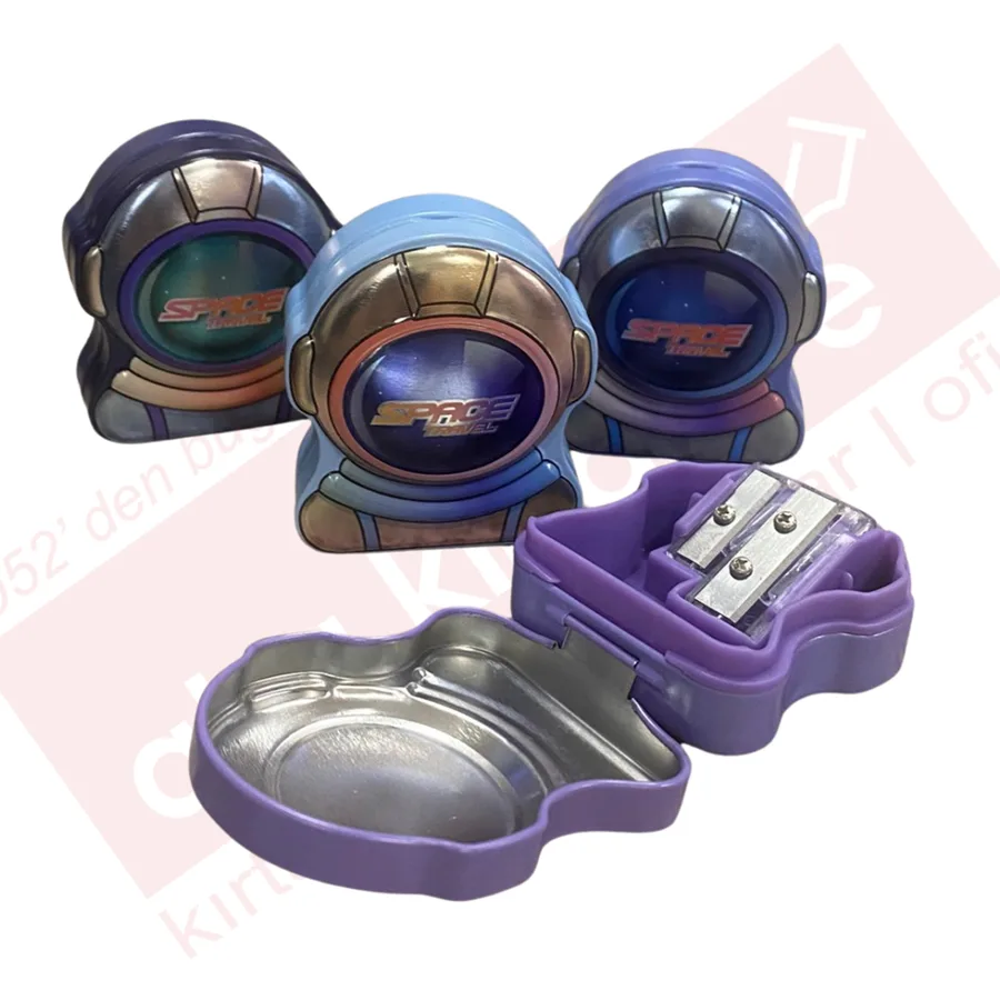 Mikro Çift Delikli Space Travel Figürlü Kalemtraş Mk-8399