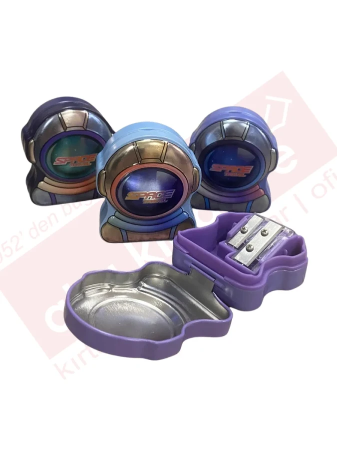 Mikro Çift Delikli Space Travel Figürlü Kalemtraş Mk-8399