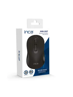Inca Iwm-288t Bluetooth ve 2.4g Kablosuz Sessiz Mouse Siyah