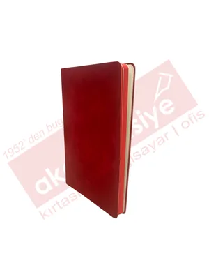 Victorias Journals 15x21 Duo Esnek Kap.vegan Deri Çizgili Defter 192 Sf. Kırmızı 125-2034