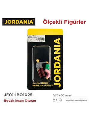 Jordania 1\25 60 Mm İnsan Figürü Boyalı Oturan 2"li Jeo1-ibo1025