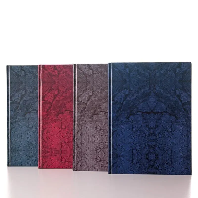Elma 20x28 Mermer Desen Sert Kapak Defter Çizgili 160 Yp