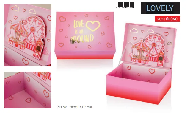 Gıpta Lovely 3d Dikdörtgen Hediye Kutusu Bx2886-1