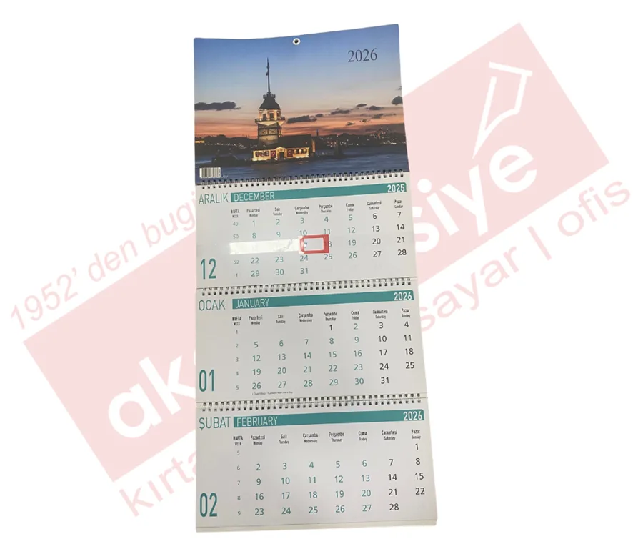 Lizy 33x24 Cm Gemici Takvimi Manzara Serisi Tkv-gmc2 (2026)