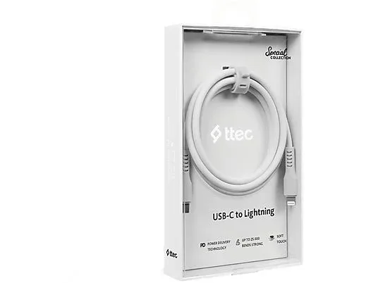 Ttec 2dk60b 120cm Usb-c To Lightning Hızlı Şarj Kablosu Beyaz