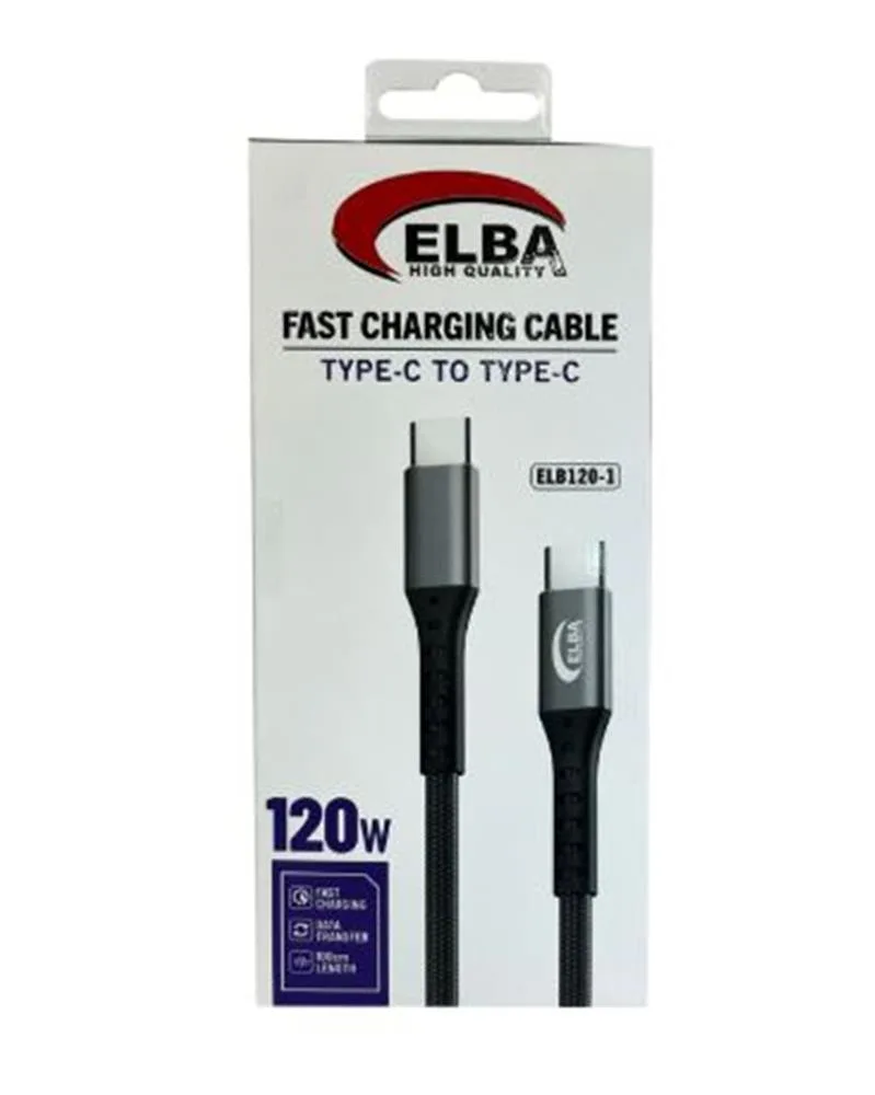 Elba Elb120-1 120w Type-c To Type-c 1 Metre Örgülü Kablo