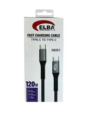 Elba Elb120-1 120w Type-c To Type-c 1 Metre Örgülü Kablo