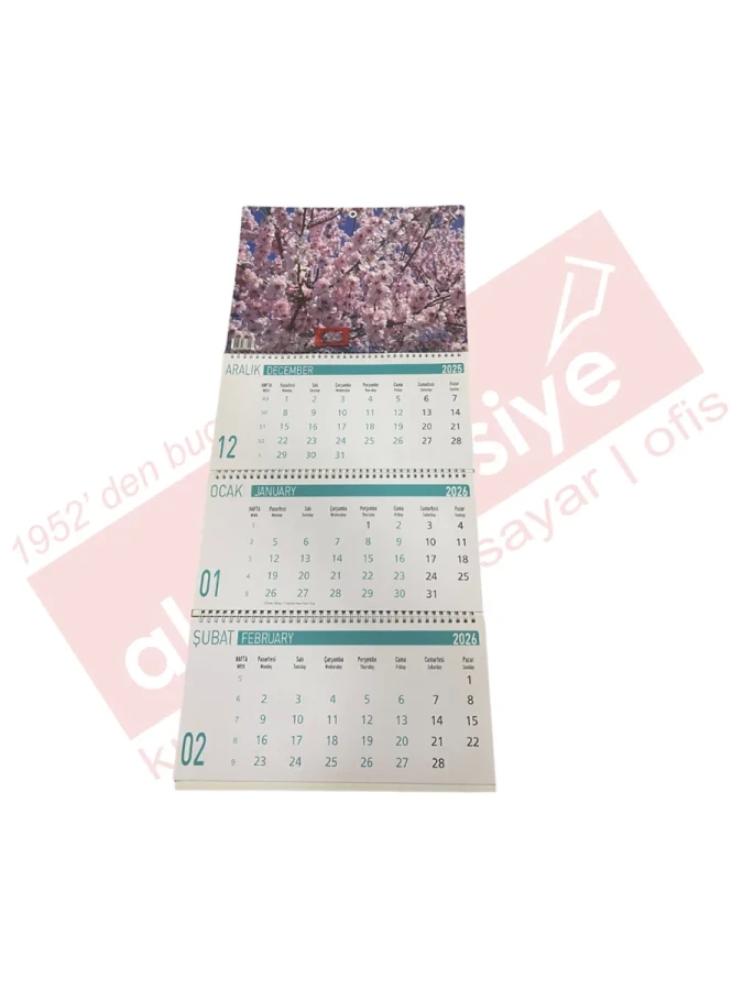 Lizy 33x24 Cm Gemici Takvimi Çiçek Serisi Tkv-gmc4 (2026)