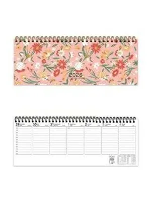Keskin Color 12x33.5 Cm Aj-65 Spiralli Haftalık Masa Ajandası Çiçek 600140-99 (2026)