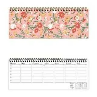 Keskin Color 12x33.5 Cm Aj-65 Spiralli Haftalık Masa Ajandası Çiçek 600140-99 (2026)