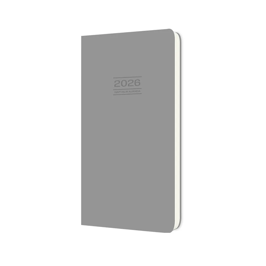 Keskin Color 8x16 Ciltli Haftalık Cep Ajandası Gri 600205-99 (2026)