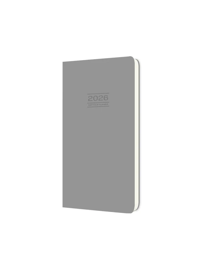 Keskin Color 8x16 Ciltli Haftalık Cep Ajandası Gri 600205-99 (2026)