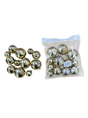 Nedi Yılbaşı Disko Topu 2-2.5-3-4 Cm Altın 12"li 13539