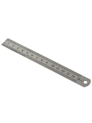 Kraf 15 Cm Çelik Cetvel İnç Ölçülü 515g
