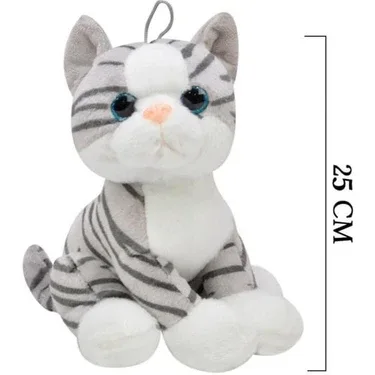 Selay 28 Cm Peluş Kedi Gri 1164