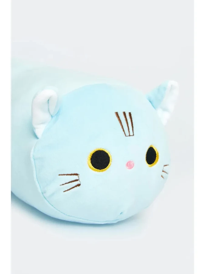 Selay 40 Cm Peluş Kedicik Yastık Mavi 1494