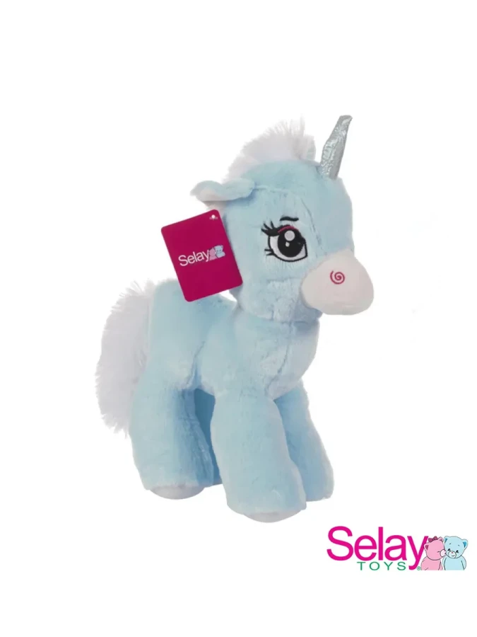 Selay 45 Cm Peluş Boynuzlu At Mavi 1849