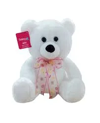 Selay 37 Cm Peluş Oturan Ayı Beyaz 1178