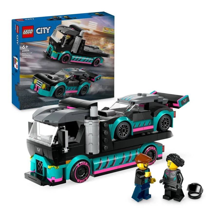 Lego City Yarış Arabası ve Araba Taşıyıcı Kamyon Lsc60406