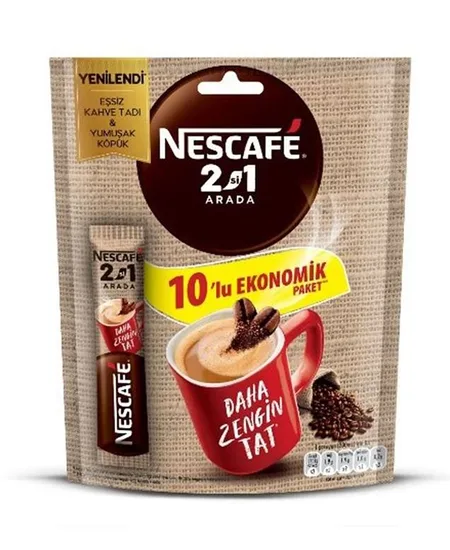 Nestle Nescafe 2 Si 1 Arada 10 Gr 10"lu