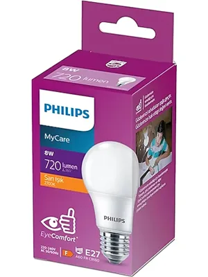 Philips Mycare E27 8w 720 Lumen Led 2700k Sarı Işık Ampul