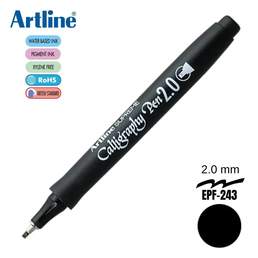 Artline Supreme Calligraphy Kalem 2.0 Siyah Epf-242