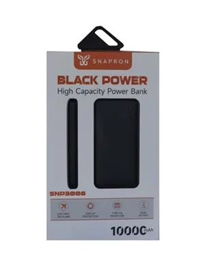 Snapron Snp-3008 10000 Mah 2x Usb 1x Type-c 1x Micro Usb Powerbank Siyah
