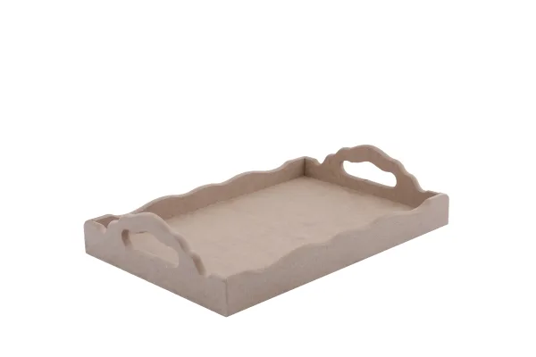 Aka Ahşap 35x25x7 Oymalı Tepsi Tp02