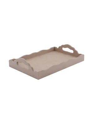 Aka Ahşap 40x30x7.5 Oymalı Tepsi Tp03