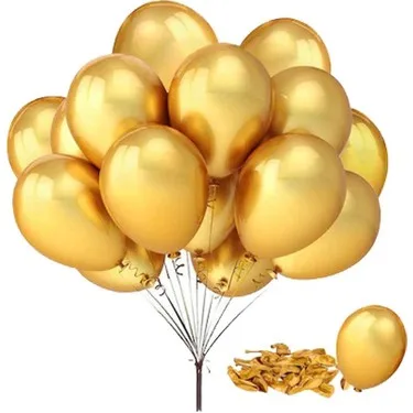 Balloons 12" Metalik Balon 10"lu Altın