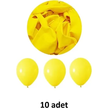 Balloons 12" Düz Renk Balon 10"lu Sarı