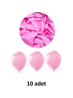 Balloons 12" Düz Renk Balon 10"lu Gül Pembe