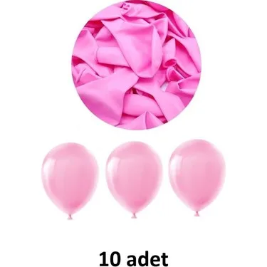 Balloons 12" Düz Renk Balon 10"lu Gül Pembe