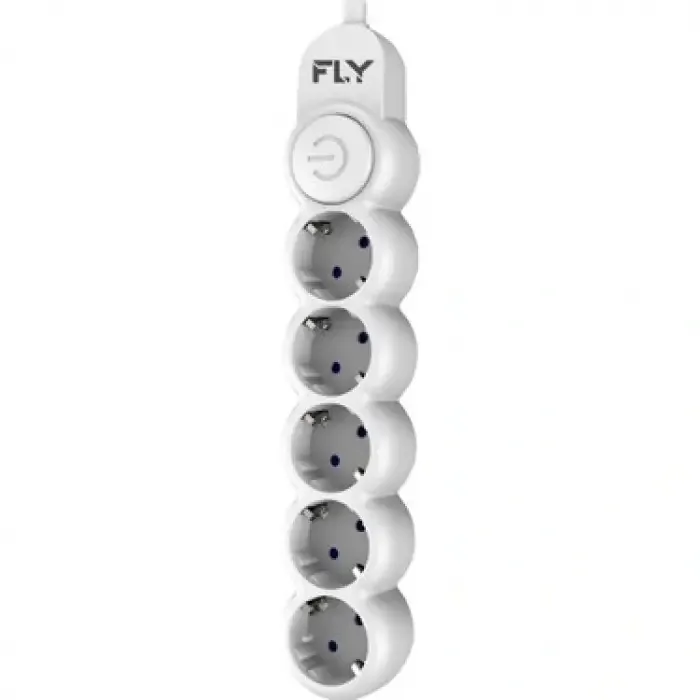 Fly 3394-01 Anahtarlı 5li 2 Metre Akım Korumalı Grup Priz