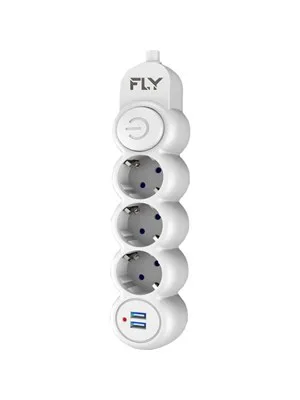 Fly 3394-01 Anahtarlı 5li 2 Metre Akım Korumalı Grup Priz